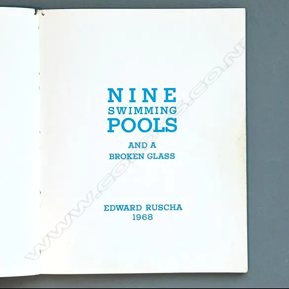 EDWARD RUSCHA: NINE SWIMMING POOLS Image 1++